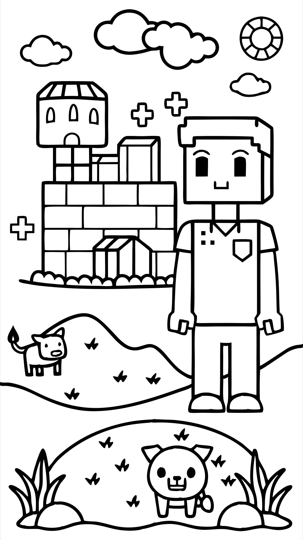 minecraft printable coloring pages